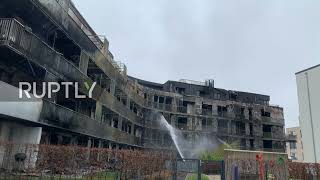 Germany: Fire services on scene following huge Essen apartment building blaze