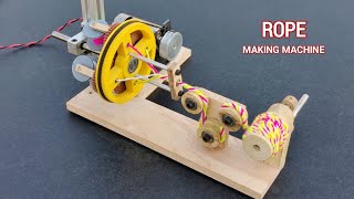 How to Make Rope Machine Using Gears || 775 Motor
