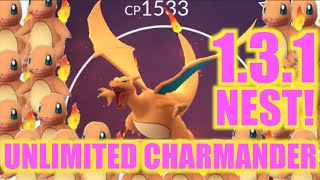 NEW CHARMANDER NEST UPDATED 1.3.1!! EASY CHARIZARD POKEMON GO!!