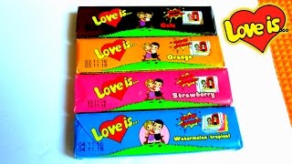 Распаковка жевательных конфет Love is. Вкладыши Лав из