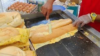 ROTI JOHN  • Extreme Long OMELETTE SANDWICH [印度漢堡] - Singapore Street Food