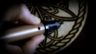 Подставка. Дудлинг и пирография. / Doodle and Pyrography. Mandala.