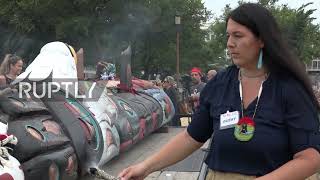 USA: Indigenous tribes present hand-carved totem pole to Biden to urge protection of sacred sites