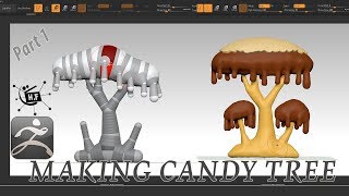 zbrush chocolate 3d tree model in Zbrush zsphere part1