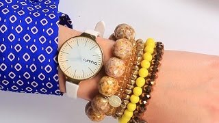 Rose Gold Tone Analog Display Japanese Quartz Watch