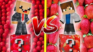 МАЛИНА ЛАКИ БЛОК VS КЛУБНИКА ЛАКИ БЛОК! НУБ ПРОТИВ ПРО! ВЫЖИТЬ НА 1 БЛОКЕ! #41