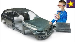 Перекраска машинки АУДИ Q5 Часть 1 Разборка кузова и грунтовка Car Toys Video