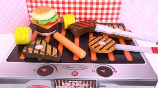 Barbecue Jouet Grillades Jeu d’Imitation en Bois