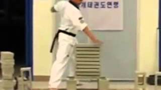 101 Karate master breaking cement bricks with bare hands   Fail