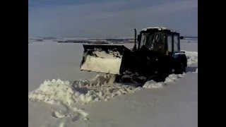 Мтз 82 до моста в снегу
