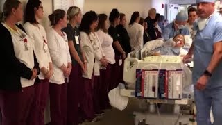 100 Hospital Workers Line Halls to Honor Late Nurse Who Donated Her Organs