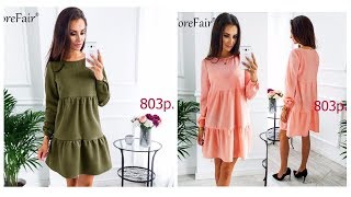 AliExpress - Современное платье воланами 2018