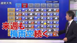 来週前半は大雨の可能性
