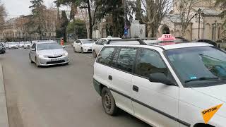 თბილისის ცენტრში კოვიდ-შეზღუდვების წინააღმდეგ ახალი აქცია გაიმართა