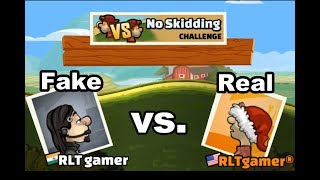 Hill Climb Racing 2 - Fake RLTgamer vs Real RLTgamer - No Skidding Challenge