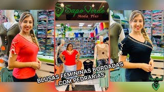 BLUSAS FEMININAS BORDADOS EM PEDRARIAS #bras