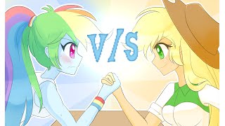 Speed Paint - Versus (Rainbow Dash and Applejack Equestria Girls)