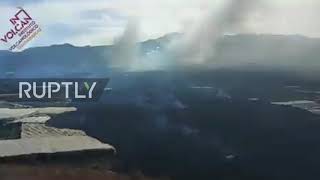 Spain: Lava from La Palma volcano destroys new urban area