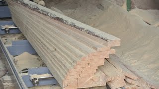 Видео пилорамы Астрон VZK-10. Пилим брус. 30 досок за 5 минут!