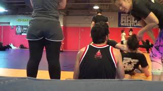 Huge Man vs French Woman Mixed Jiu jitsu Wrestling