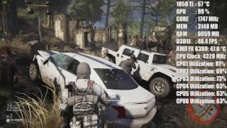 Tom Clancy's Ghost Recon: Wildlands  AMD FX 6300 + GTX 1050 TI (High Preset 1080p)