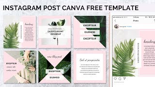 Instagram Post Free Canva Template |  ?Easy Tutorials with Reina