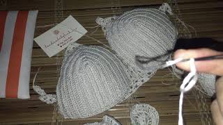 [CROCHET BIKINI] - HD Móc Bikini Mẫu 1 - P4 - Móc hình tròn trang trí gấu áo và dây buộc cổ