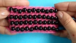 How to chochet with beads Как вязать с бисером 18