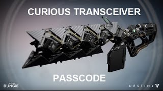 Destiny : Curious Transceiver Command Codes