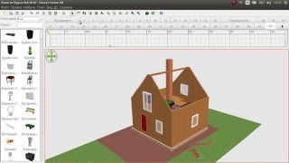 Sweet Home 3d Дом из бруса