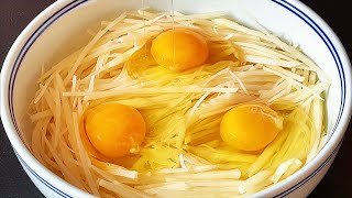 【小穎美食】土豆絲加雞蛋沒想到這麼好吃，孩子三天兩頭點名要吃，美味又營養
