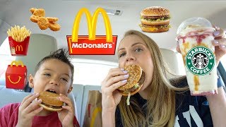 MCDONALDS MUKBANG | BURGERS + FRIES + DESSERT | STARBUCKS DRINK