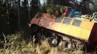 гусеничный вездеход ГПЛ-520. Злая колея образовалась