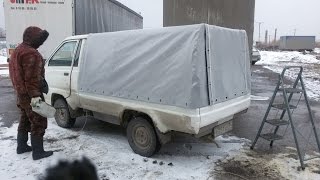 Toyota Lite Ace устанавливаем тент на грузовик