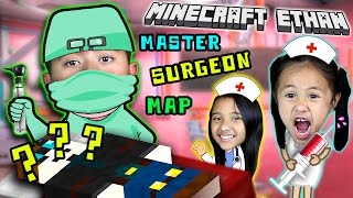 Minecraft Ethan, Emma & Aubrey Perform Surgery | Minecraft Master Surgeon Custom Map