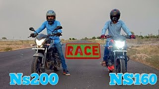 Ns200 Vs Ns160 Drag Race || I Defeated NS200 with my Ns160? |  #100kmphbiker