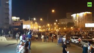 В центре Минска начали применять водомёты для разгона протестующих
