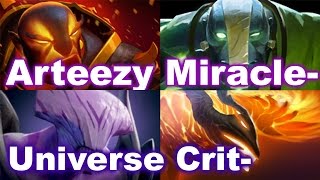 Arteezy Miracle- Universe Fear Notail Crit - 8k MMR Average NEL Dota 2