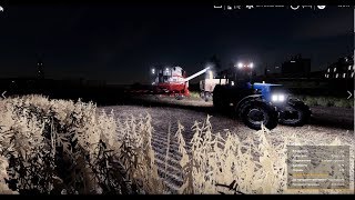 farming simulator19 петрович-petrovich   НОЧНАЯ УБОРКА ЭТО УТОМИТЕЛЬНО
