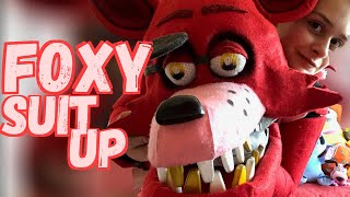Foxy cosplay suit up