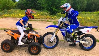 КВАДРИК или МОТОЦИКЛ!!!Test Drive The Cross Bike.Quad bike or MOTORCYCLE?