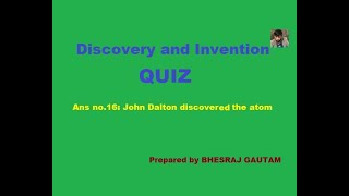 Discovery and Invention Quiz (SCIENCE QUIZ)
