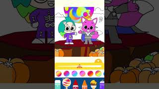 Spook up your creativity with "Baby Shark Coloring Book" app this Halloween!⎪Kids Coloring Game