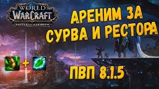 World of Warcraft ареним за сурв ханта и рестор друида БФА