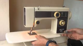 Sewing machine Riccar Super Stretch 505 Намотка нитки на шпульку, заправка верхньої і нижньої ниток