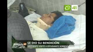 Arzobispo visitó a estudiante que sobrevivió a caída en pozo - Trujillo