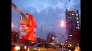 Светодиодные трубки LED TUBE на фасаде гостиницы "GOLDEN RING"