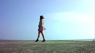 Crossdresser MARI Windy Pink Mini skirt / 風ちら