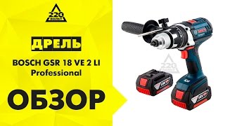 Дрель аккумуляторная BOSCH GSR 18 VE 2 LI Professional