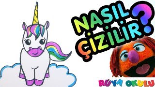 Unicorn Nasıl Çizilir? - Tek Boynuzlu At - ? - Çocuklar İçin Resim Çizme - RÜYA OKULU